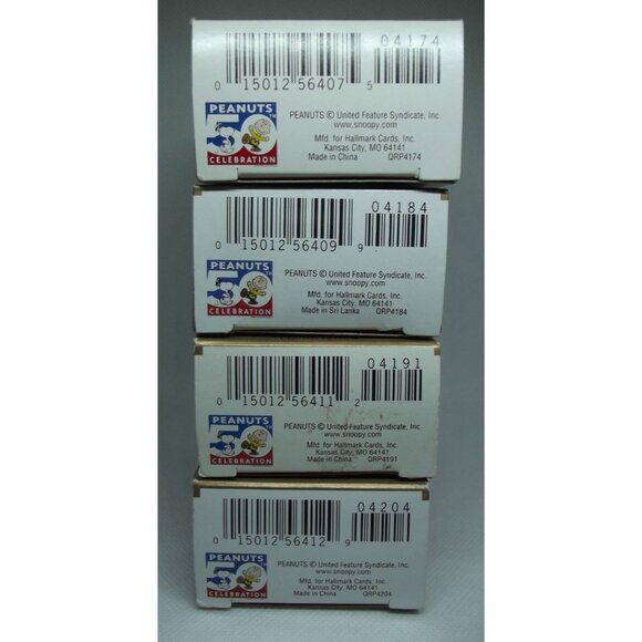 Hallmark Ornament Set (lot of 5) Keepsake Peanuts 50th Anniv A Snoopy Christmas - Picture 10 of 13